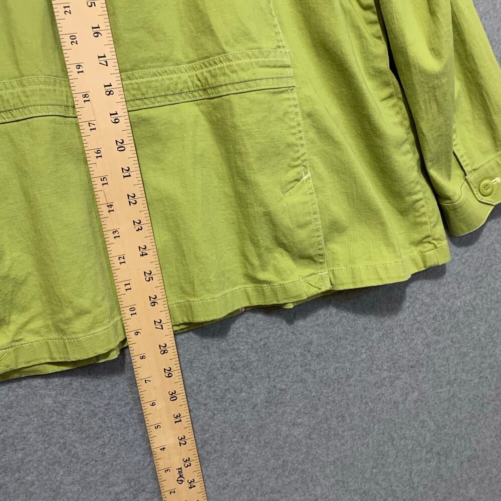 Sigrid Olsen Oversized Boxy Lime Green Statement Jacket Women's XXL Utility Chic - Picture 9 of 9